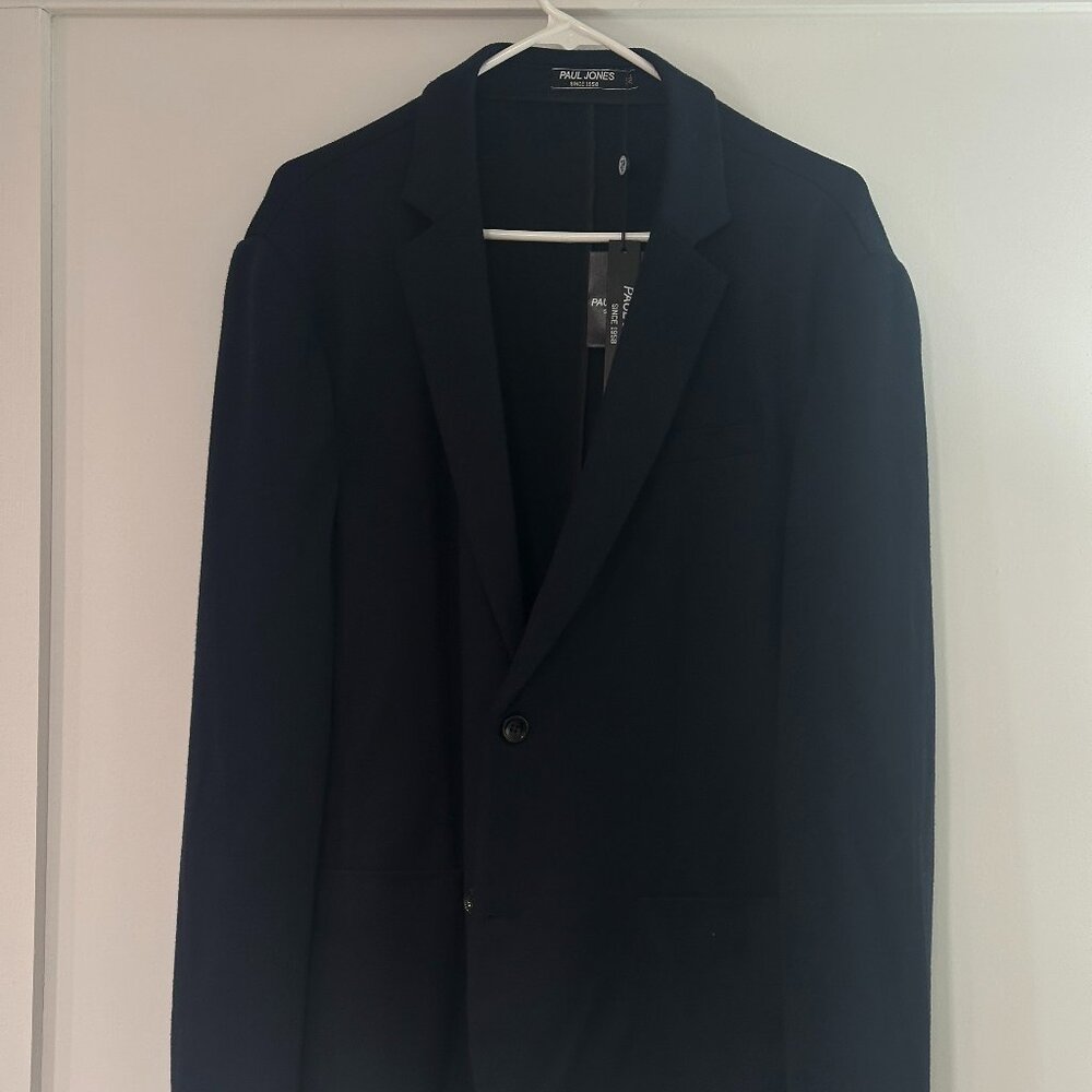 Paul Jones Men’s XL Navy Blue Blazer Casual Knit Sport Coat Jacket